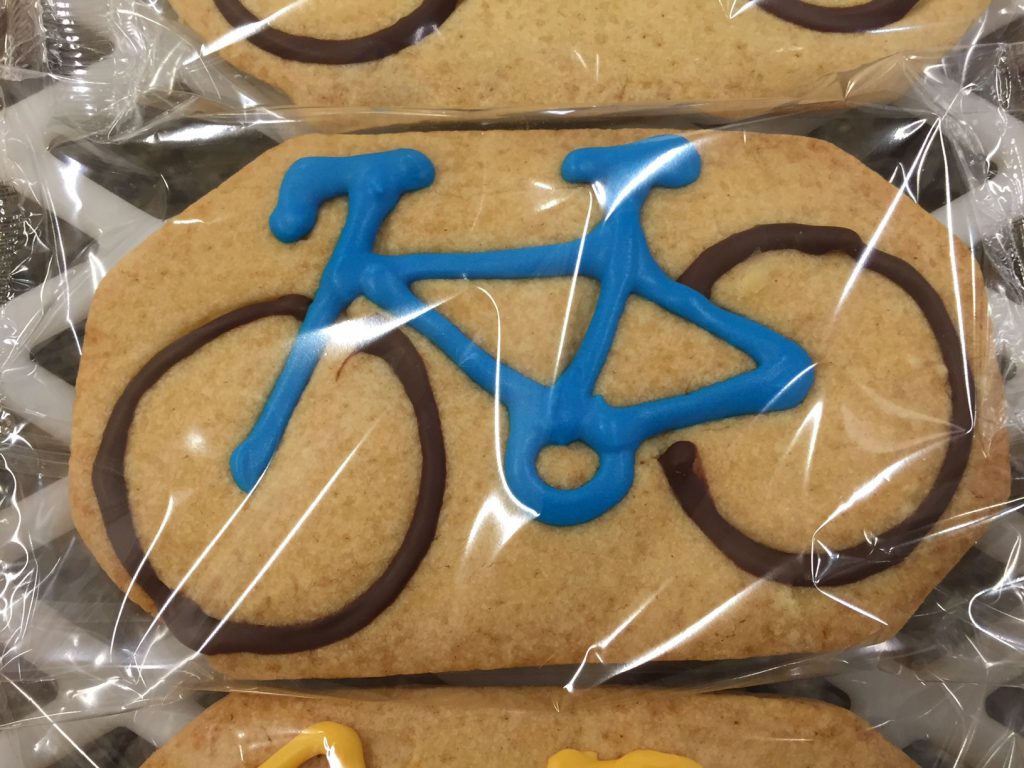 Tour de Yorkshire biking biscuits