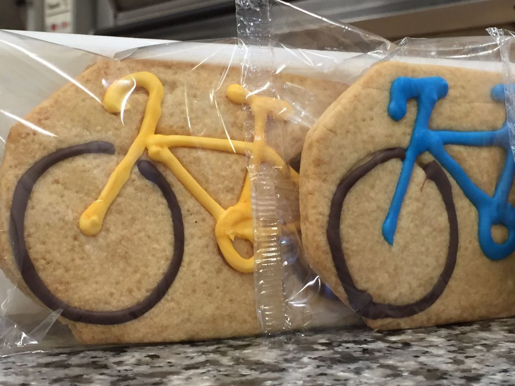 Tour de Yorkshire biking biscuits