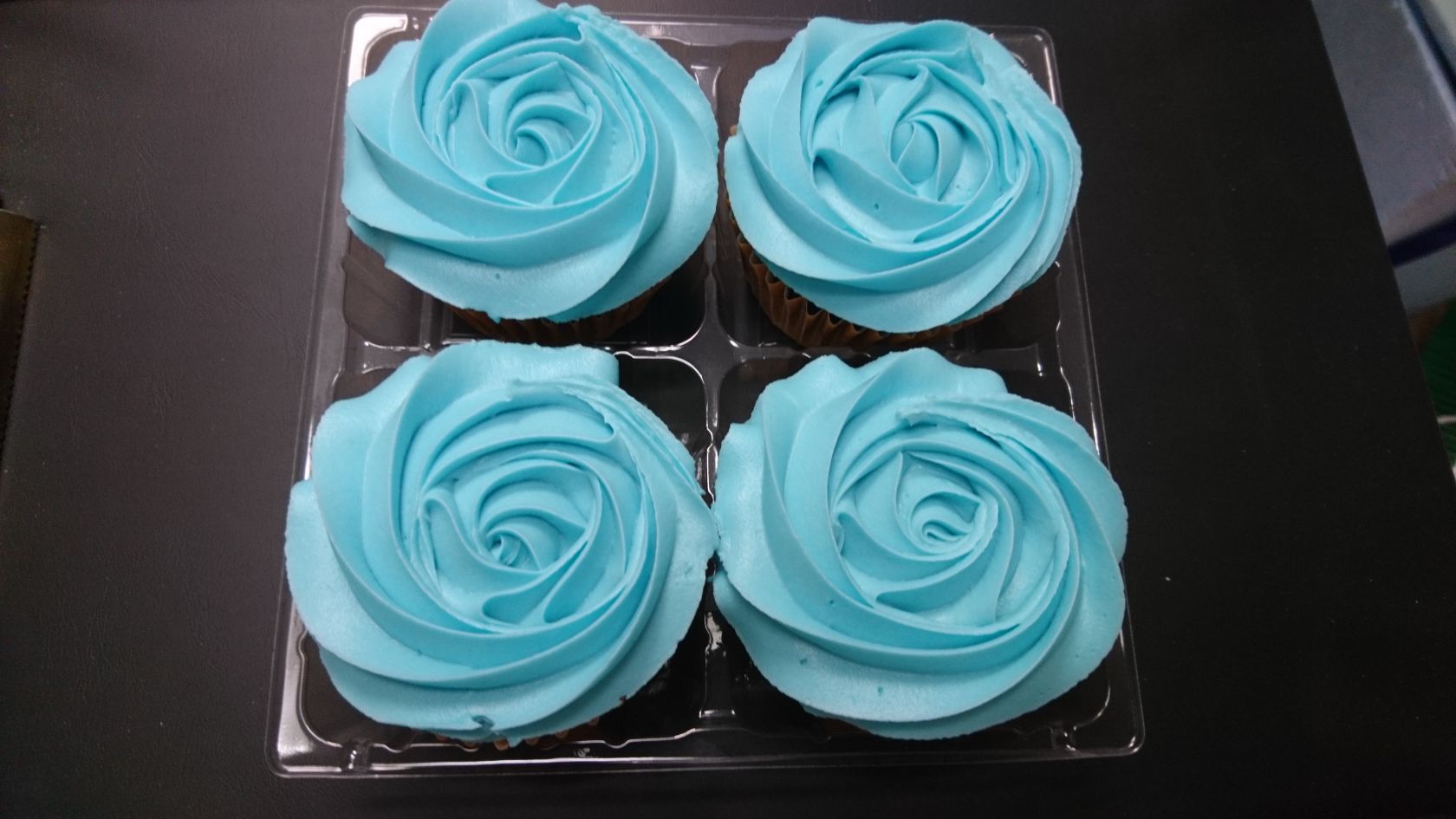 Thomas the Baker Forget-Me-Not cupcakes for Alzheimer's Society
