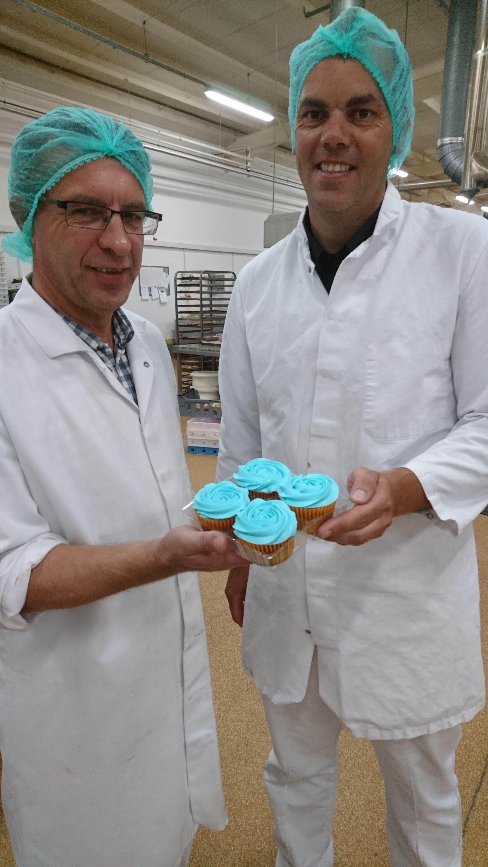 Thomas the Baker Forget-Me-Not cupcakes for Alzheimer's Society