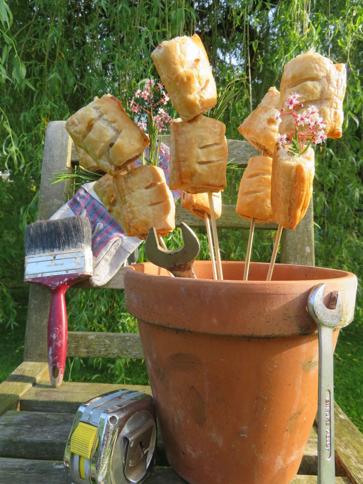 Bouquet of sausage rolls'ies from Thomas the Baker